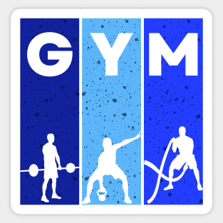 Blue GYM Typography Sticker